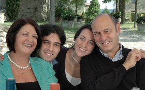 Sergio e Daniela Zingarelli, con Andrea e Giulia, Rocca delle Macie