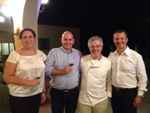Ruffino summer: Chiara Giovoni, Andrea Gori, Leonardo Romanelli con Sandro Sartor gm Ruffino