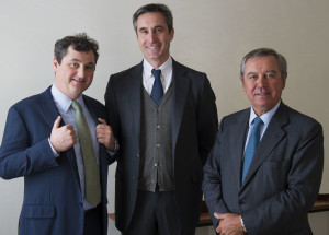 Luca Marzotto, vicepresidente, Ettore Nicoletto ad e Gaetano Marzotto presidente Santa Margherita