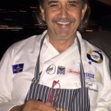 Festa a Vico 2015 con l'immancabile chef tenore Karl Baumgartner ( schoeneck) e la sua lingua di vitello brasata nel fondo di crostacei su polenta integrale e briciold di pane al peperoncino