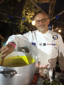 Festa a Vico 2015 con Claudio Sadler e la sua fregola sarda allo zafferano e finocchietto con ragù di gallinella di mare al peperoncino e aria di semi di finocchio